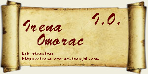 Irena Omorac vizit kartica